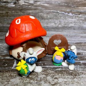 Very Rare Vintage Red Mushroom Smurf Cottage/white spots on the roof (4.0011-04)